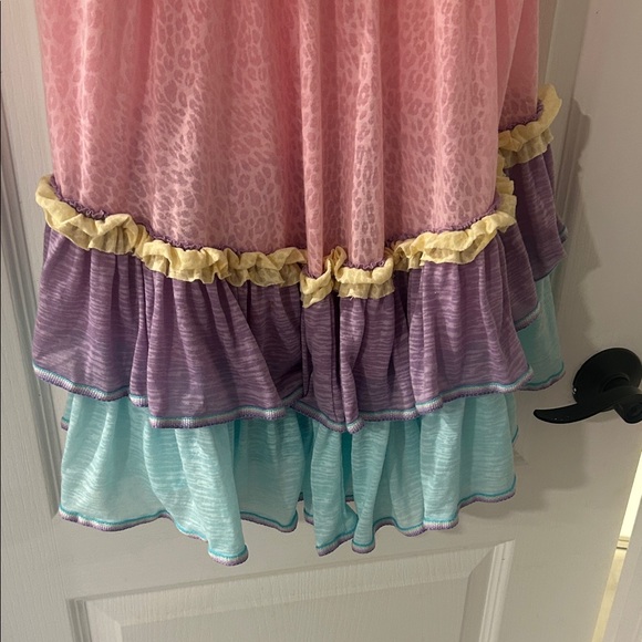 Pitusa Tiered Pastel Ruffle Beach Doll Dress - Picture 2 of 5